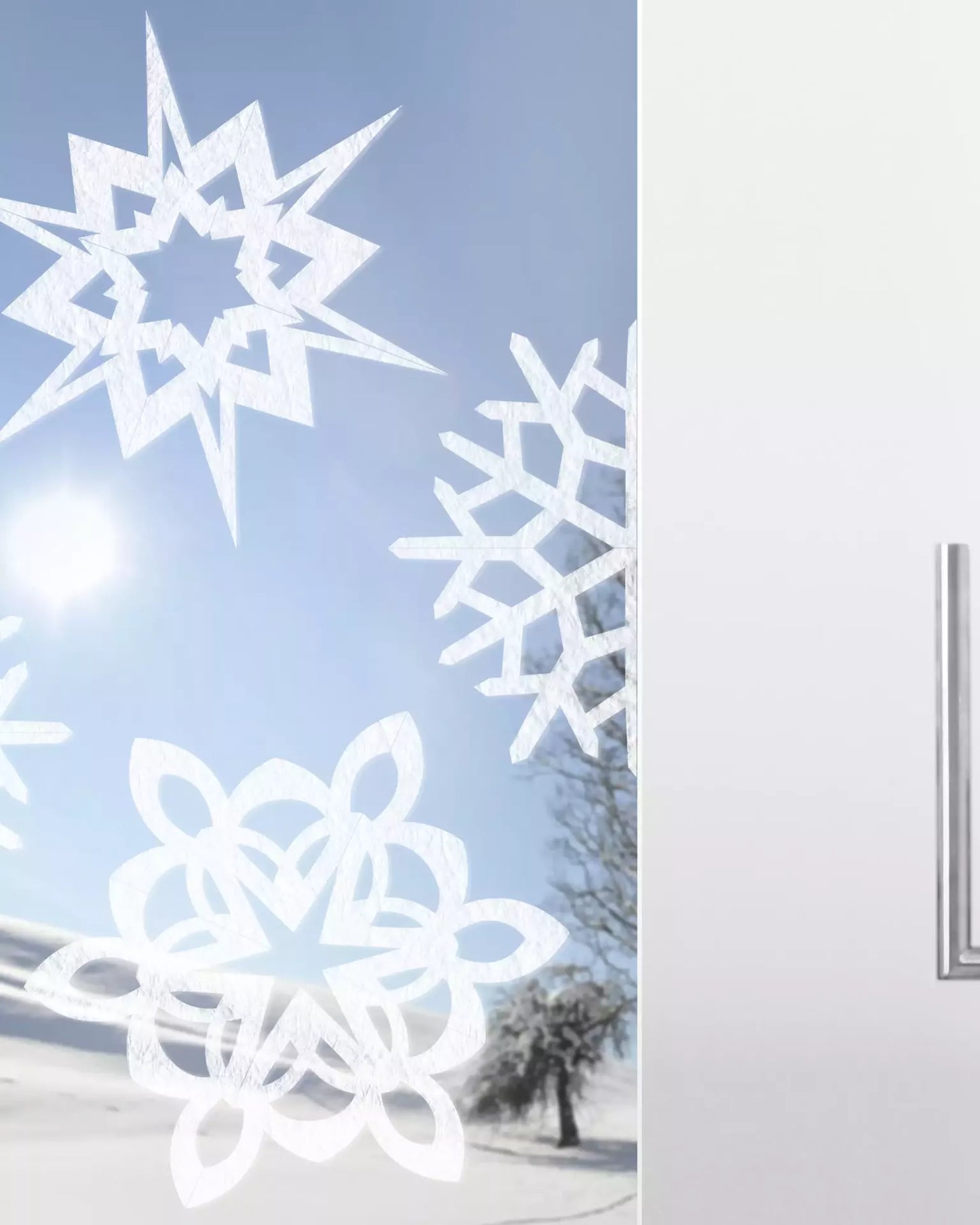 X-MAS Large - Fensterdekoration für Weihnachten - Gecko in the Box - Vorhang nach Mass