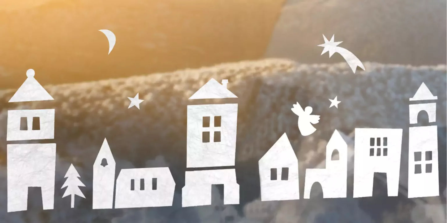 X-MAS Village - Fensterdekoration für Weihnachten - Gecko in the Box - Vorhang nach Mass