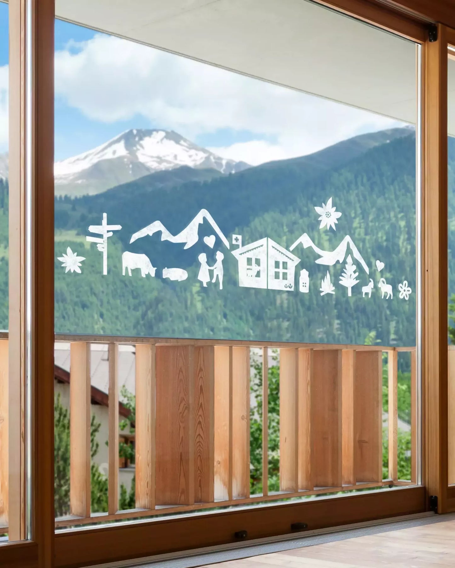 Swissness - Fensterdekoration - Gecko in the Box - Vorhang nach Mass