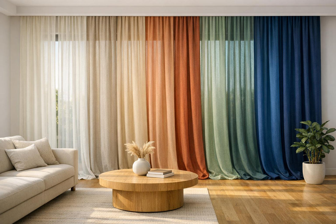 10 Tipps für die perfekte Vorhangfarbe im Wohnzimmer