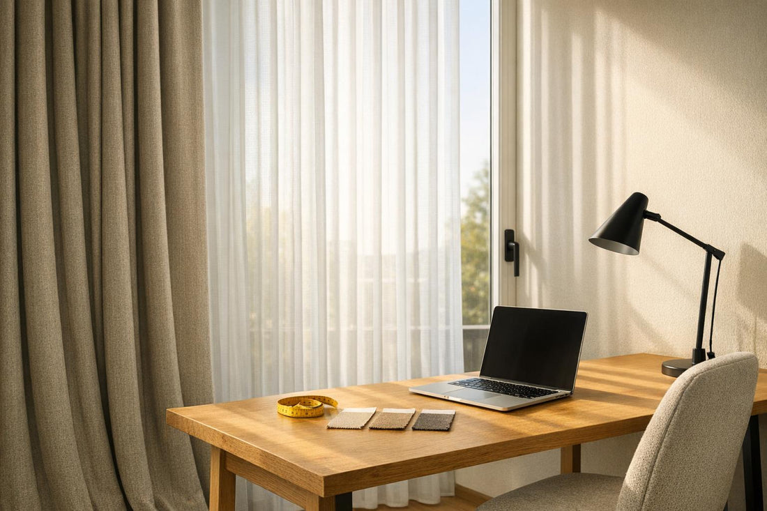 Massgefertigte Vorhänge fürs Homeoffice