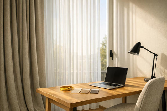 Massgefertigte Vorhänge fürs Homeoffice