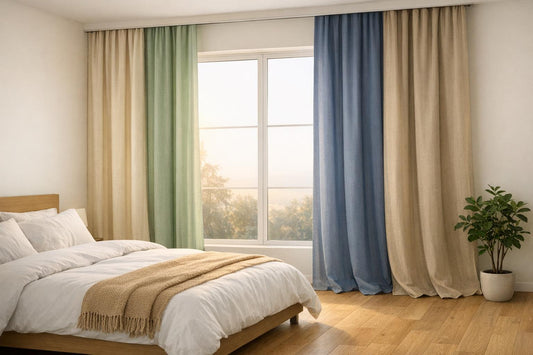 Farben für Vorhänge im Schlafzimmer
