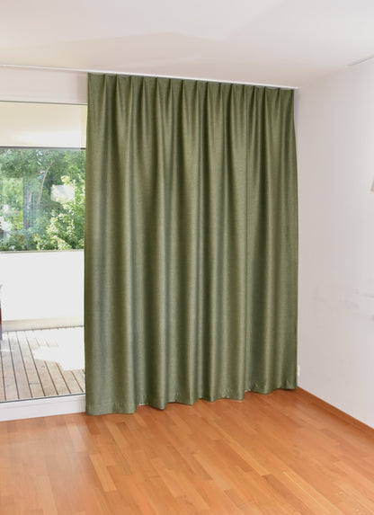 Stoffmuster LYNN DIMOUT GREEN LINE - Vorhang nach Mass