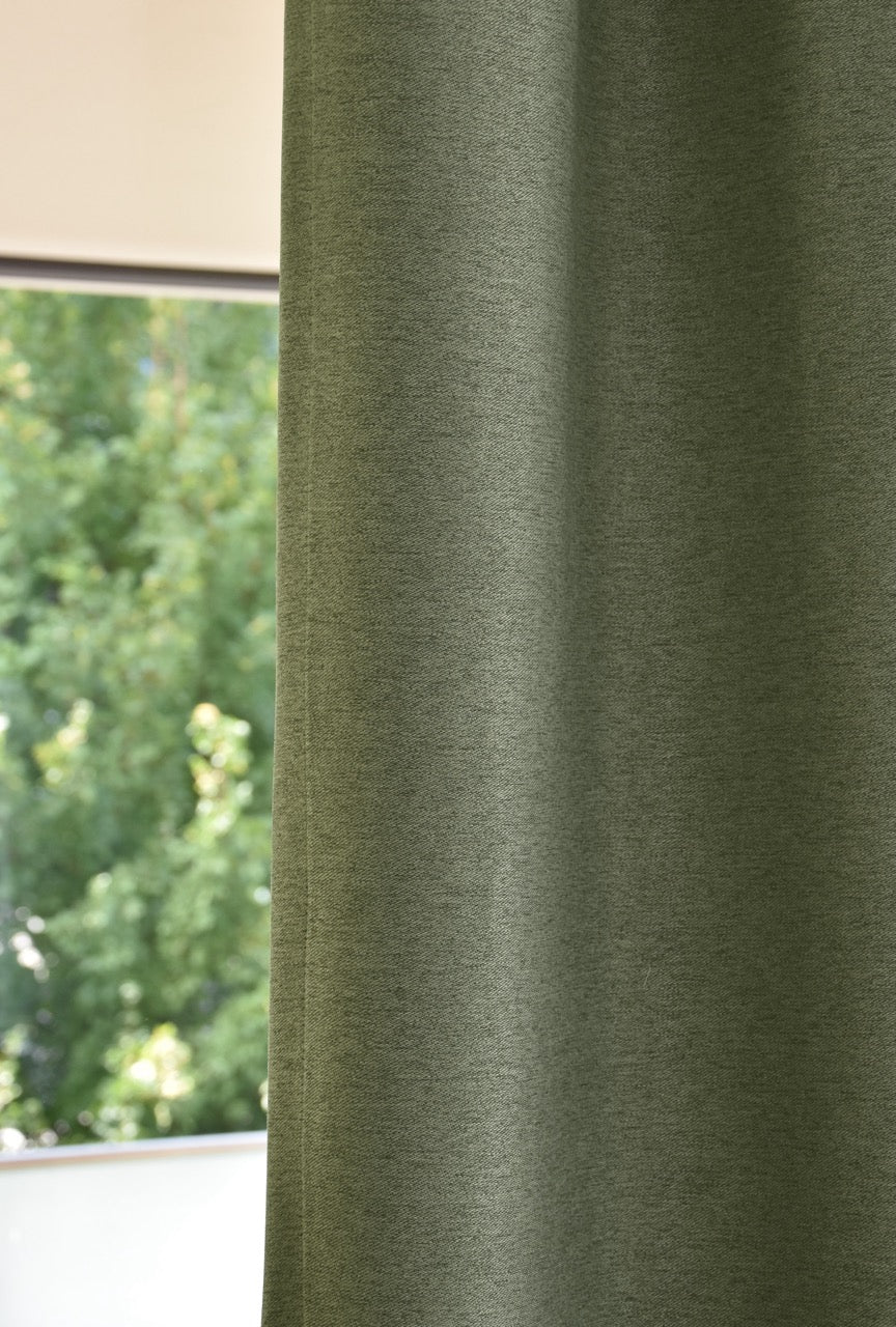 Stoffmuster LYNN DIMOUT GREEN LINE - Vorhang nach Mass