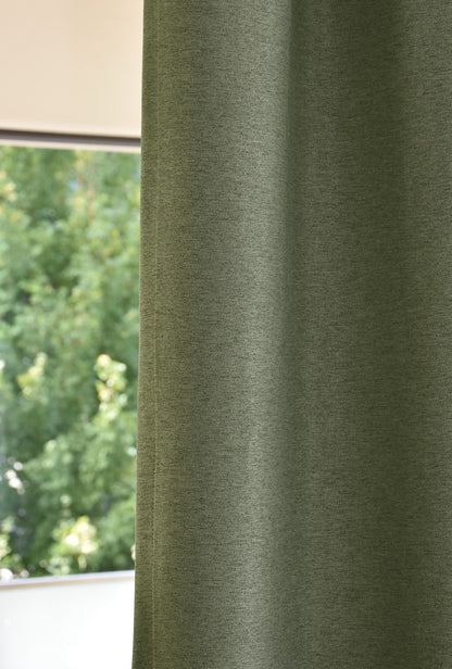 Stoffmuster LYNN DIMOUT GREEN LINE - Vorhang nach Mass