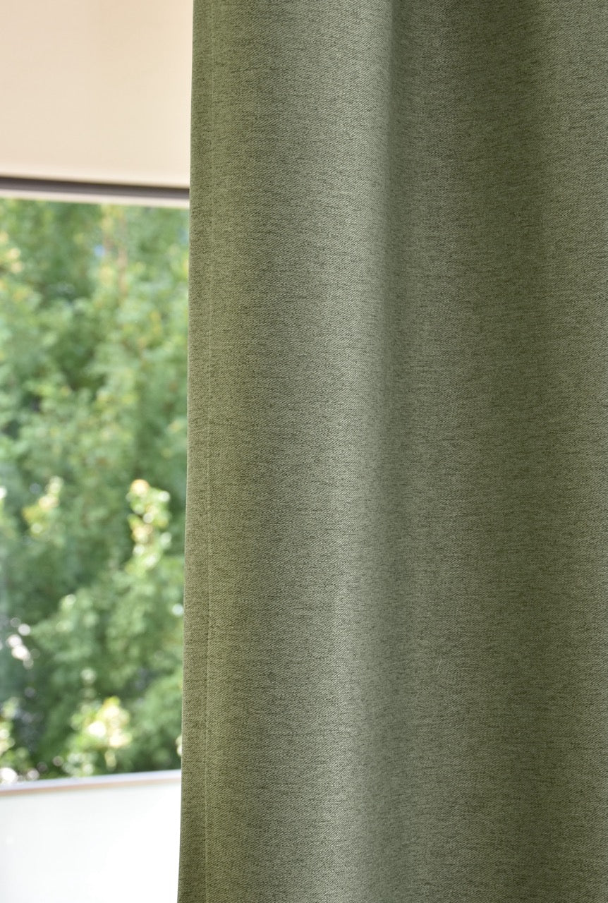 Stoffmuster LYNN DIMOUT GREEN LINE - Vorhang nach Mass